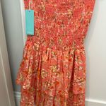 Shore Brand SHORE orange floral strapless romper  Photo 1