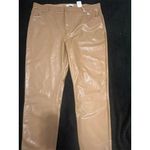 Abercrombie & Fitch Ultra High Rise 90s Vegan Leather Straight Pants 36 L NWT Photo 5