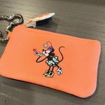 Vera Bradley NWOT Disney Sensational Minnie Mouse Zip ID Case Peach Keyring Photo 2
