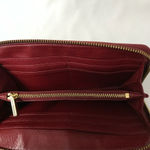 Tory Burch  Merlot Deep Red Continental Wallet EUC Photo 6