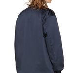 Alexander Wang T by water resistant oversized navy satin bomber jacket size L Photo 2