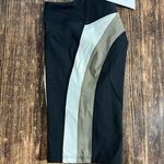 Alala  XS Black & Gold High Rise Bolt Bike Shorts Photo 1