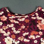 LOFT Outlet Womens MP Floral Peplum Long Sleeve Pullover Super Soft Sweater Red Size undefined Photo 1