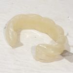 J.Crew  Carved Resin Cuff Bracelet White Ivory Jewelry NEW Photo 1