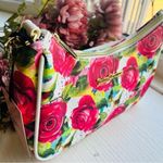 Juicy Couture Rose Print Crescent Shoulder Bag NWT | Floral PVC Purse Photo 1