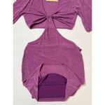 Gab & Kate Orchid Twisted Tie Cut Out Bodycon Mini Dress Sz L Women Photo 6