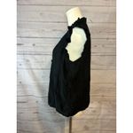 J.Crew Factory Black Ruffle Eyelet Sleeveless Cotton Top Size M Size M Photo 2
