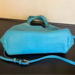 Vince Camuto  Beatt blue Moon perforated leather satchel bag with strap EUC Photo 7