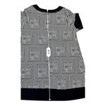 Tiana B. Modern Geometric Greek Patterned Black Swing Dress 22W Plus Size NWT White Photo 7