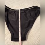 Beachsissi  swim bikini bottoms only - size medium - black - cut outs around top hem NEW Photo 6