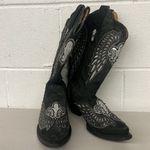 Corral  boots western sz7.5 cowboy silver gray suede crystal winged pull on Photo 1