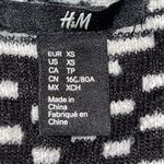 H&M Black & White Diamonds Open Front 3/4 Sleeve Wool Blend Oversized Cardigan Photo 4