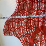 Leifsdottir‎ Anthropologie Catalyst Red Orange White Silk Tunic Dress Size 0 Photo 8