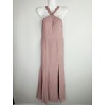 Azazie  Rosette Halter Neck‎ For Flare Maxi Dress Women's A0 Wedding Prom Photo 1