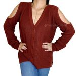 Wet Seal  Cold Shoulder Button Down Cardigan, Sz Medium Photo 1