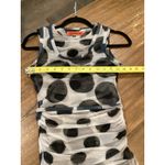 SimonMiller Cielo black & white polka dot ruched pencil cowl neck mesh dress XS Photo 6