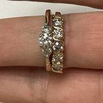 14k Yellow Gold Natural Diamond’s Wedding Set Vintage Rings. Women’s Size 6 Photo 0