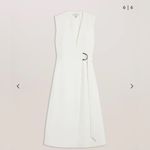 Ted Baker New! Molenaa Sleeveless Tailored Midi Wrap Dress Ivory US 6 $575 Photo 7