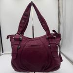 B Makowsky Leather Shoulder Bag Magenta Pink Pebble Grain Hobo Purse Purple Photo 12