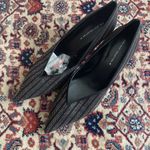 ZARA COPY - NWT  Black & Gold Rhinestone Kitten Heels Photo 1