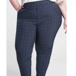 Athleta  Brooklyn Textured Ankle Pants  Navy Windowpane | Size 26 Photo 0