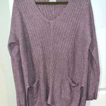 Caslon Brand Lilac Soft Sweater w/ Side Pockets & V Cut Side Slits - Size M Photo 0