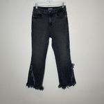 DL1961  Wallace High Rise Cropped Flare Booth Washed Black Size 27 Photo 2