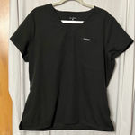 Jaanuu  Women's Black V Neck Scrub Top Size XL Photo 0