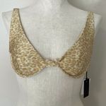 Kendall + Kylie  animal print Bikini Top in cream NEW Photo 4