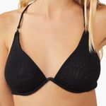 Free People Black In The Mood Underwire Mesh Bra 32D NWT Photo 0