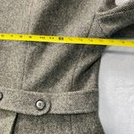 Vtg. Forecaster of Boston Wool Blend Herringbone Double Breasted Trench Coat Gray Size 8 Photo 8