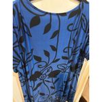 Blue Floral Print Dress Comfortable Casual Short Sleeve Summer Size L Photo 4