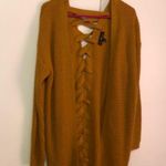 Derek Heart Derek ❤️ heart Mustard Yellow Women’s Size Large Cardigan Photo 0