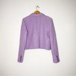 House of Harlow 1960 Lilac Textured Cropped Blazer Jacket Women’s Size Large Purple Photo 2