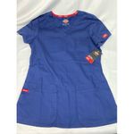 Dickies  Women's Everyday Signature V-Neck Scrub Top‎ XS Blue Photo 1