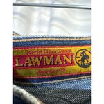 Lawman High Waisted Jeans Rare Womens Button Fly Western Mom Jeans Dark Wash Blue Size 30 Photo 3