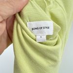 Song of Style Zinnia Maxi Halter Dress Ruched Slit Open Back Key Lime Small Sexy Yellow Photo 5