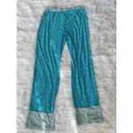 Catherine Malandrino Lounge Pants Drawstring Blue Patterned Boho Photo 4