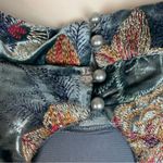 ECI  women's size 14 blue velour floral dress sleeveless asian kimono large Photo 6