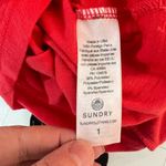 Sundry long sleeve orange ruched v neck bodycon mini dress size 1 or small Photo 10
