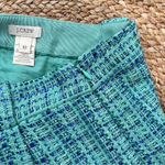 J.Crew BLUE GREEN TEAL TEXTURE PLAID SKIRT WOMENS SIZE 10 Photo 2