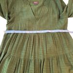 Maeve Anthropologie Tiered Mini Dress Long Sleeve Casual Green S Photo 5