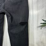 American Eagle  High Rise Comfort Stretch Waistband Destroyed Black Mom Jeans 2 Photo 6