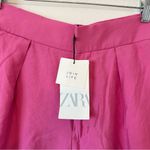 ZARA NEW  Barbie Pink Wide Leg Trousers M Photo 3