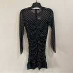 ZARA NWT  Swiss Dot Mesh Tulle Ruched Mini Dress Size M Sheer Party Going Out Photo 4