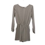 Aritzia Wilfred Romper Women's Sz Small Gray Pockets Long Sleeve Preppy Summer Photo 1