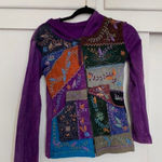 Vintage patchwork hoodie jacket.‎ Purple Photo 0
