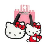 Hello Kitty NWT 2 PCS  SANRIO RUBBER SCHOOL ID BACKPACK LUGGAGE BAG TAGS SET Photo 0