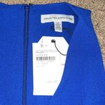 Dress the Population Catalina Fit Flare V-Neck Crepe Dress Electric Blue XS Photo 11