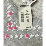 Tokyo Darling NEW  Aeropostale Gray Hearts Cropped Oversized Sweatshirt Size M Photo 1